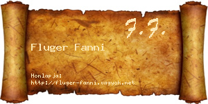 Fluger Fanni névjegykártya